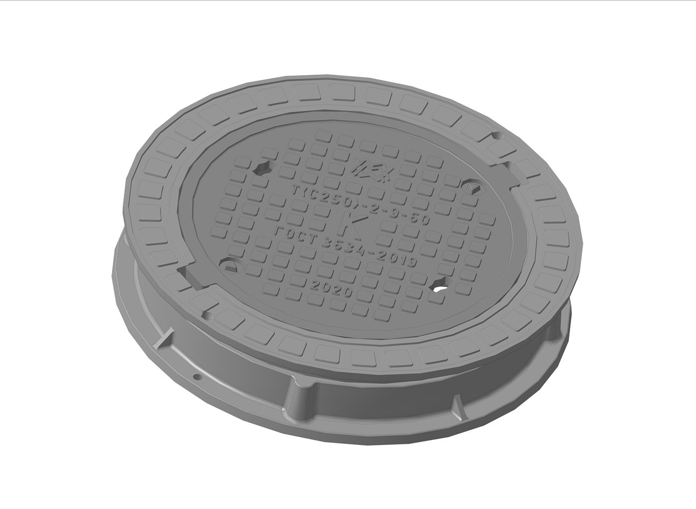 Люк тяжелый Т(С250)-К-2-9-60 1Т-5271.00.00