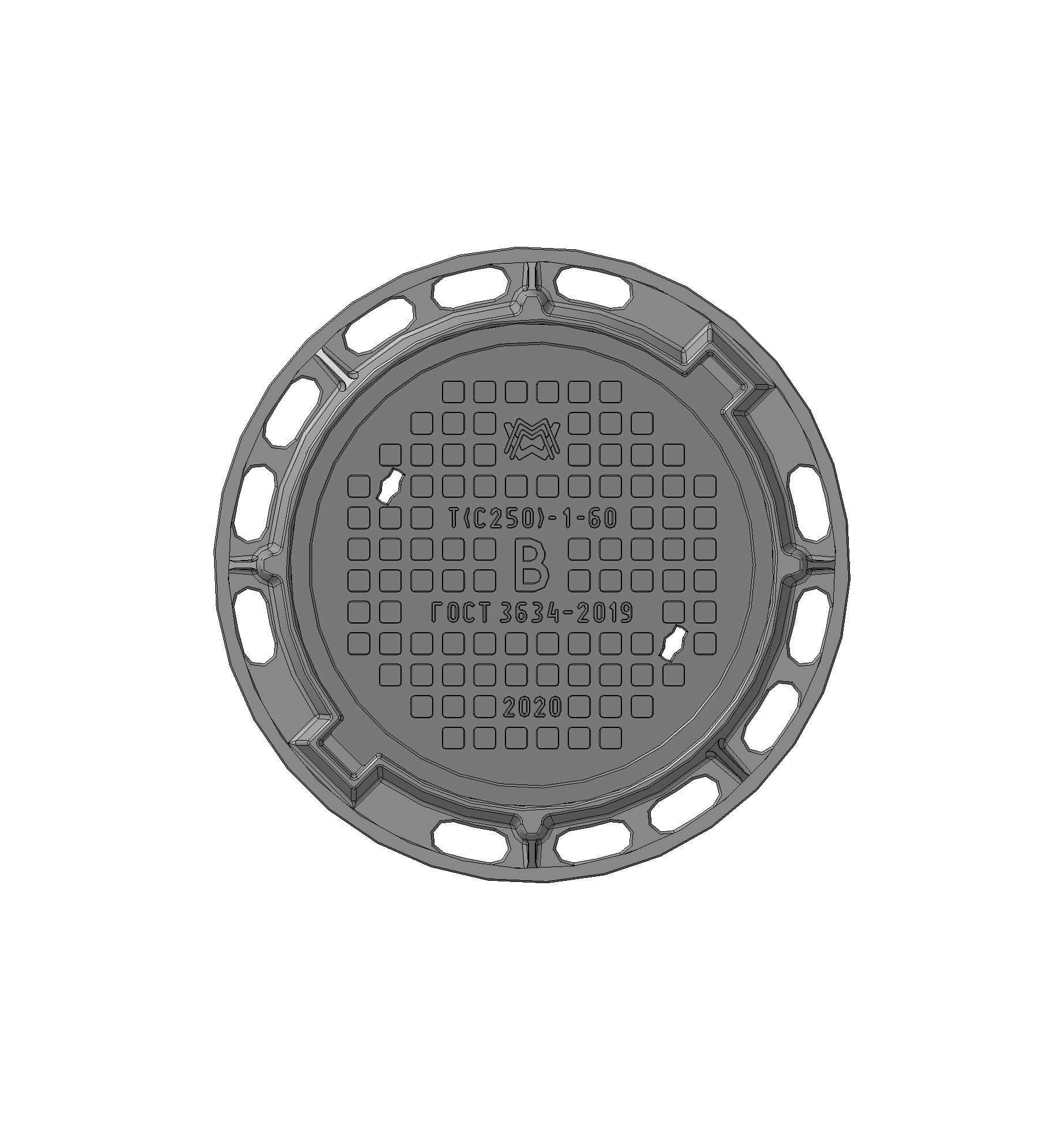 Люк тяжелый Т(С250)-В-1-60 1Т-5213.00.00-05