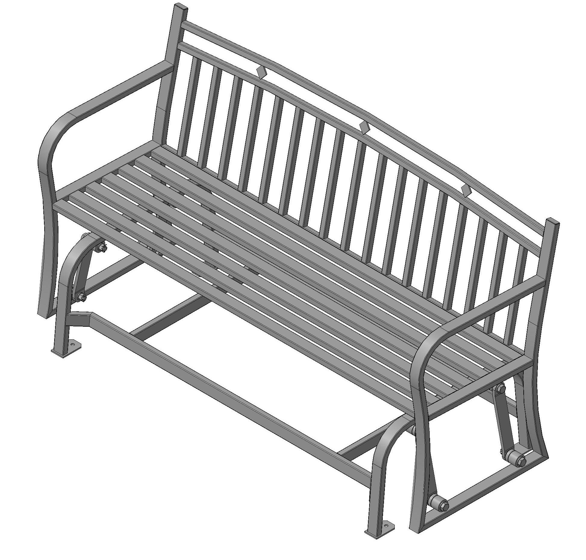 Скамья садовая СС 12