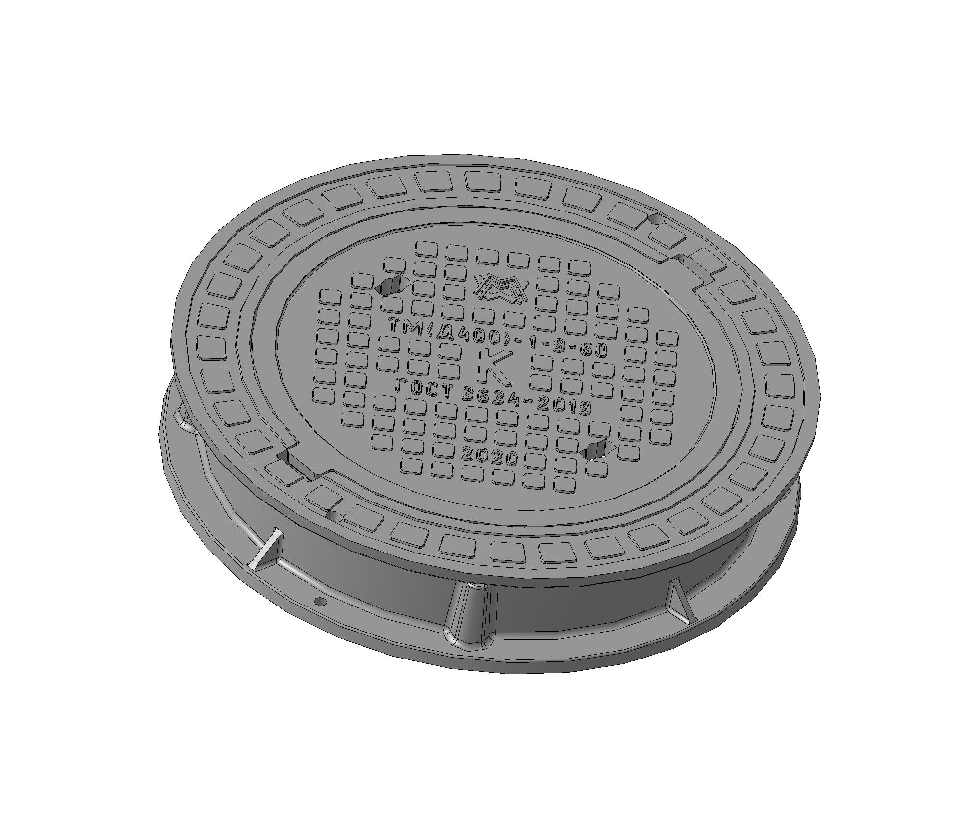 Люк тяжелый магистральный ТМ(Д400)-К-1-9-60 1Т-5235.00.00-06