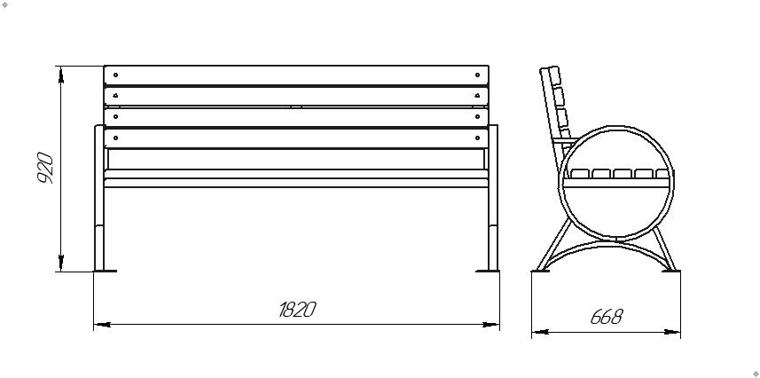 Скамья садовая СС 14