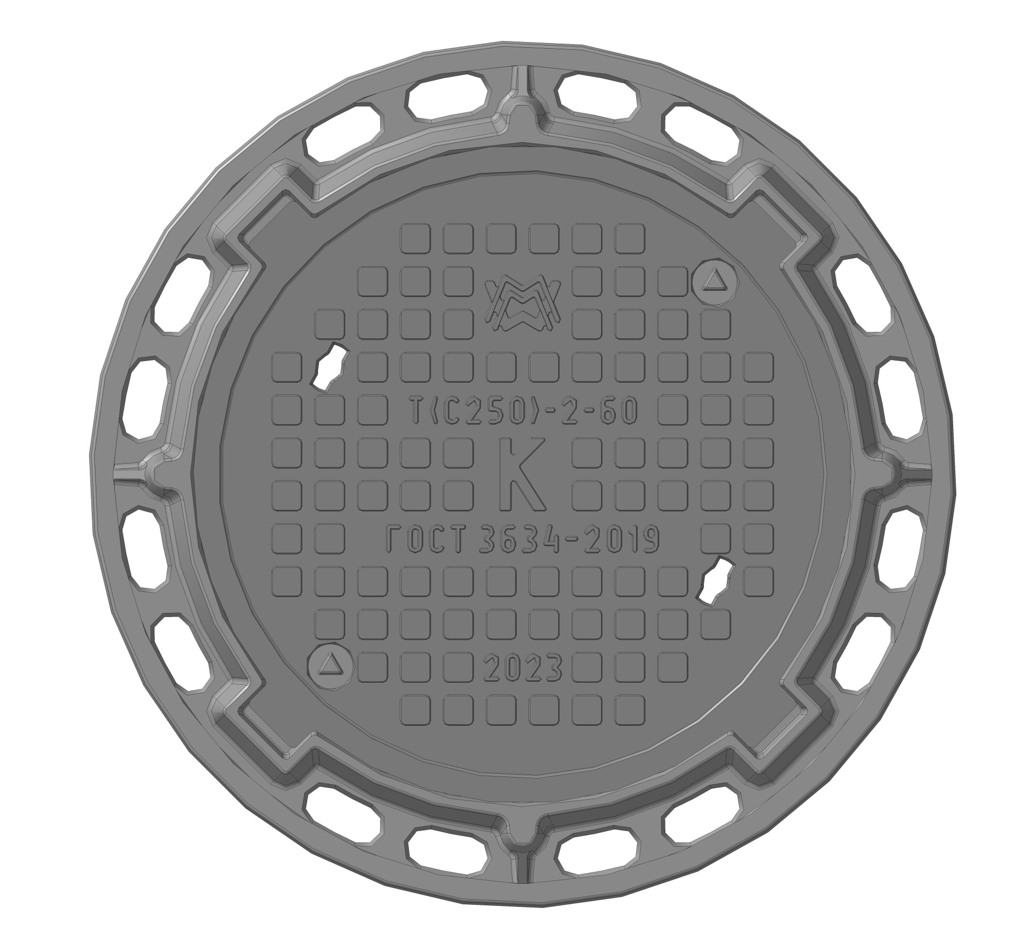 Люк тяжелый Т(С250)-К-2-60 1Т-5500.00.00